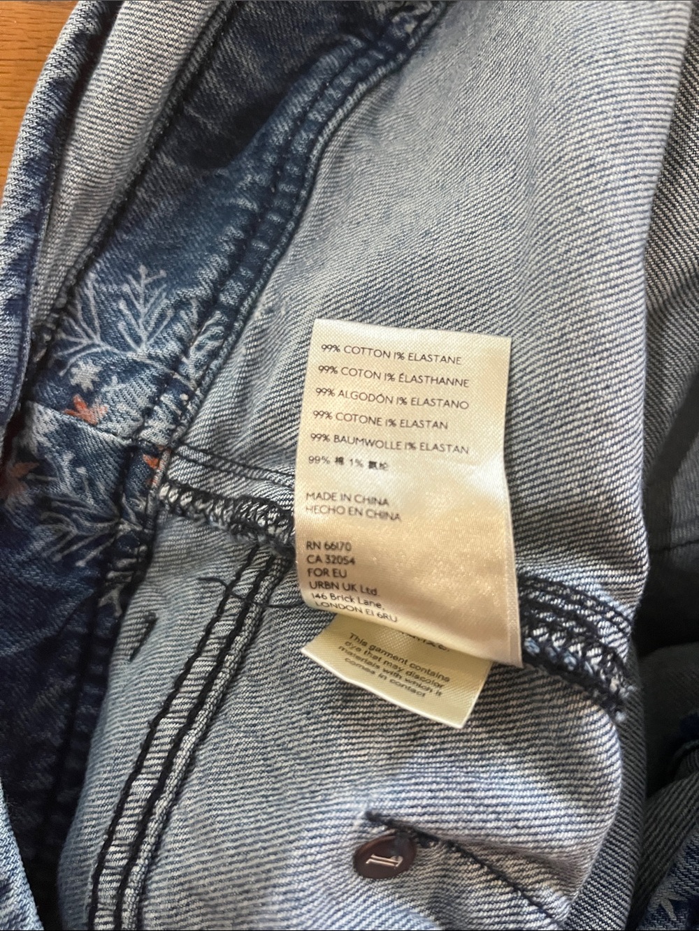 Pilcro Blue Floral-Print Denim Overalls - Picture 14 of 15